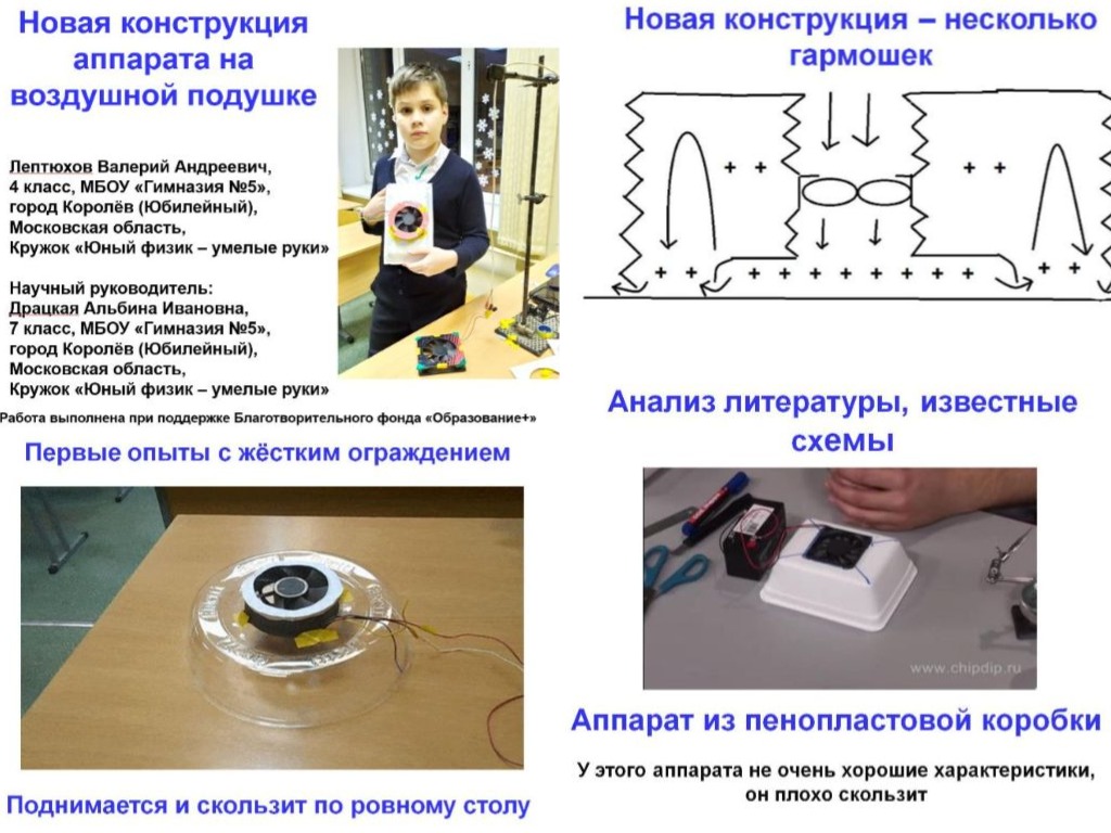 Новая конструкция аппарата на воздушной подушке
